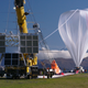 The balloon just before launch in May. Image: NASA/Jeremy Eggers
